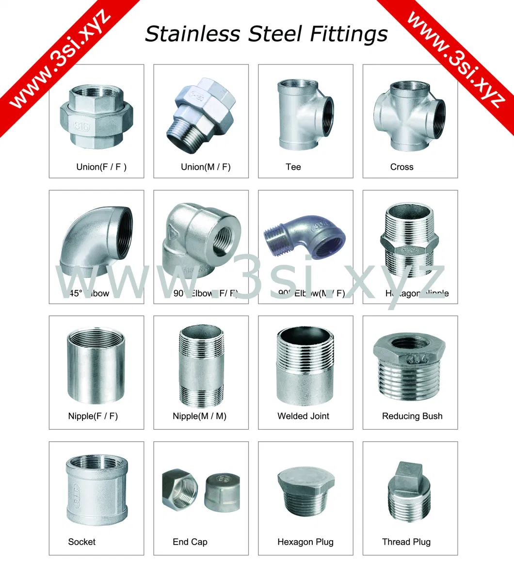 Stainless Steel Pipe Fittings Thread Round End Caps (YZF-F001)